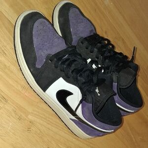 Jordan Athletic Shoes Black Purple White
